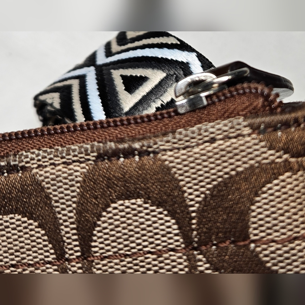 Reposhed Coach Tan and Brown Signature Swingpack Crossbody Bag - Picture 9 of 12